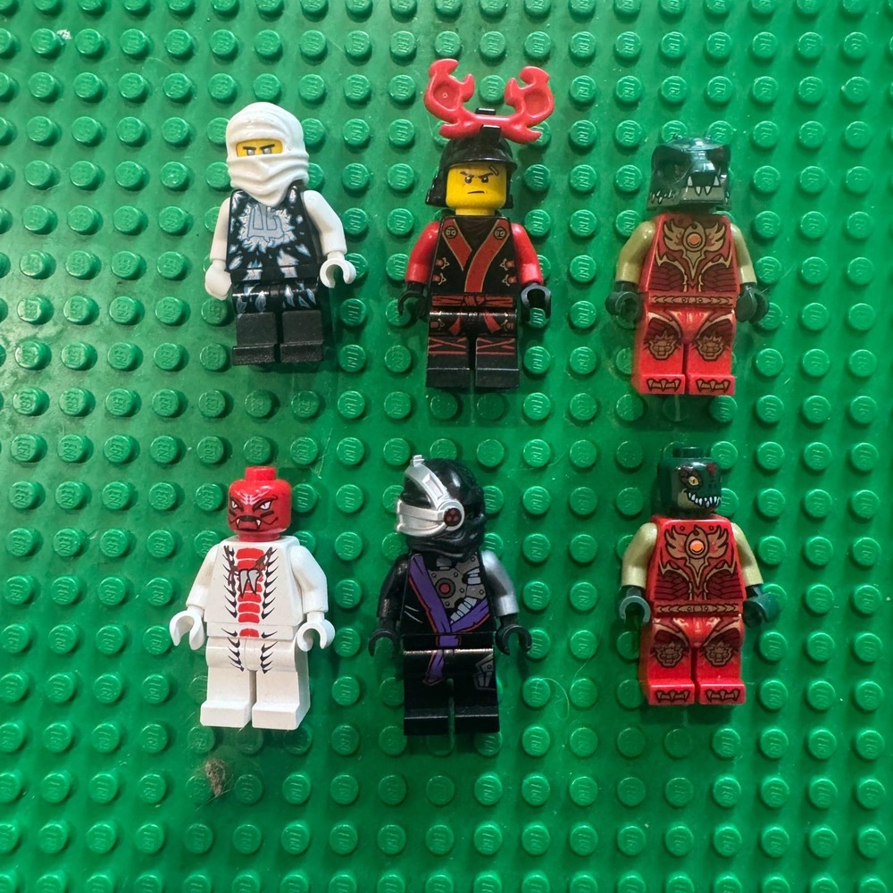 Lego Ninjago Minifigure Lot 6 Zane Skales Nindroid Stone Army Serpentine Snike